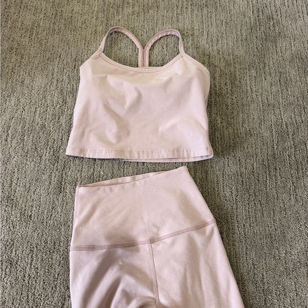 Pale pink beyond yoga set